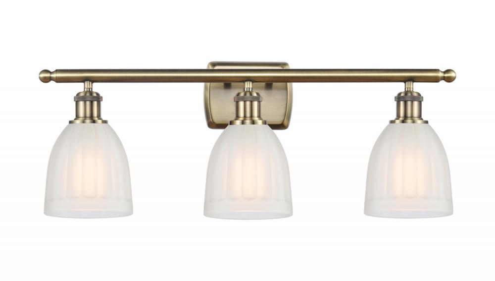 Brookfield - 3 Light - 26 inch - Antique Brass - Bath Vanity Light