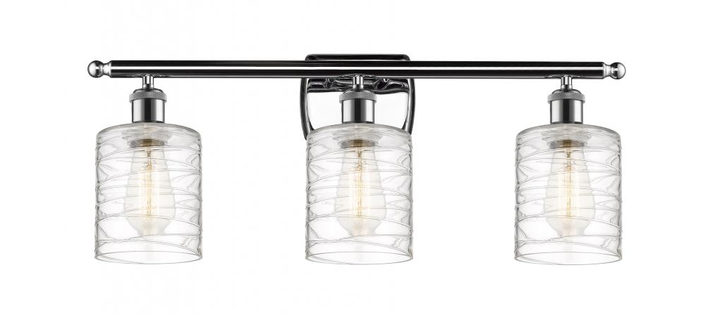 Cobbleskill - 3 Light - 25 inch - Polished Chrome - Bath Vanity Light