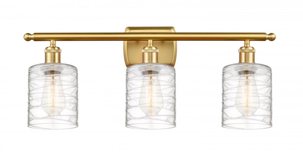 Cobbleskill - 3 Light - 25 inch - Satin Gold - Bath Vanity Light