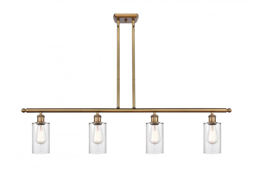 Clymer - 4 Light - 48 inch - Brushed Brass - Cord hung - Island Light