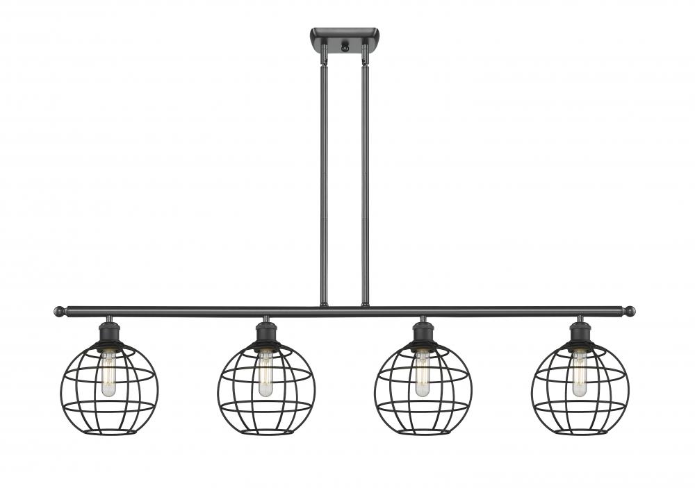 Lake Placid - 4 Light - 48 inch - Matte Black - Stem Hung - Island Light