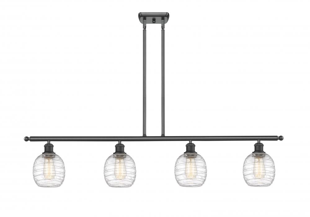 Belfast - 4 Light - 48 inch - Matte Black - Cord hung - Island Light