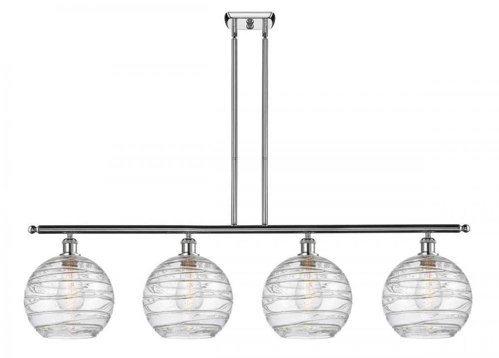 Athens Deco Swirl - 4 Light - 48 inch - Polished Chrome - Cord hung - Island Light