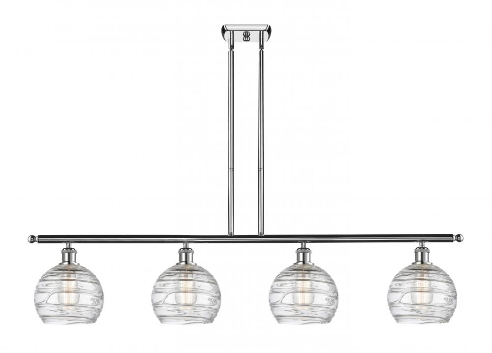 Athens Deco Swirl - 4 Light - 48 inch - Polished Chrome - Cord hung - Island Light