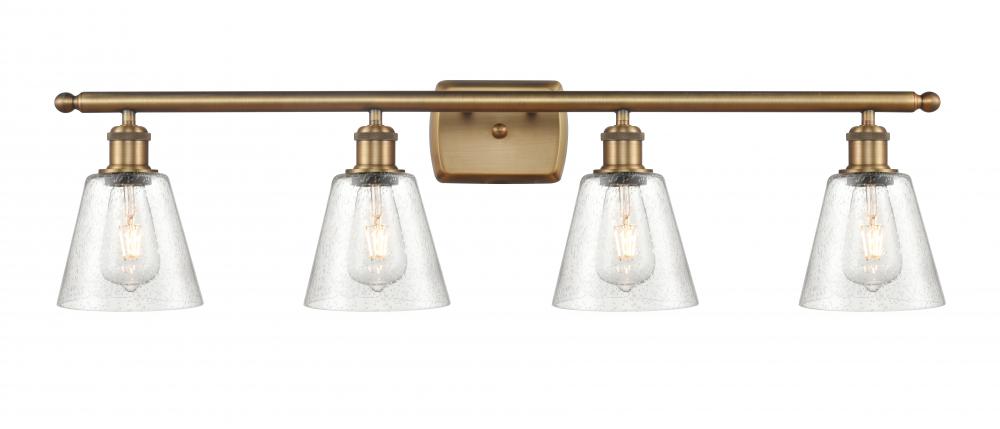 Caton - 4 Light - 35 inch - Brushed Brass - Bath Vanity Light