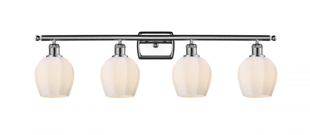 Norfolk - 4 Light - 36 inch - Polished Chrome - Bath Vanity Light