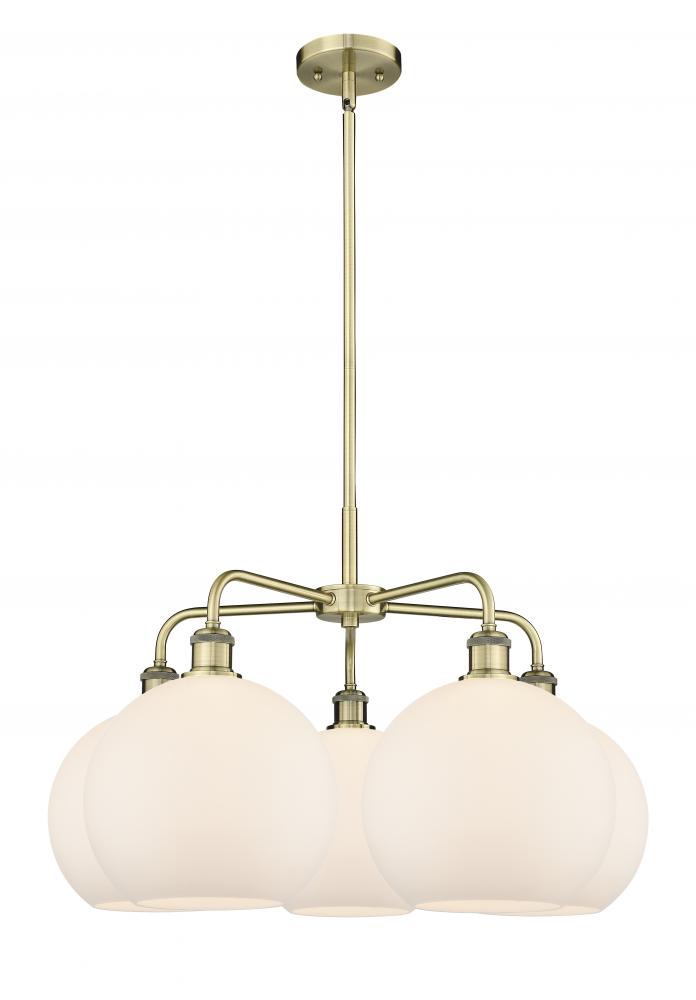 Athens - 5 Light - 28 inch - Antique Brass - Chandelier