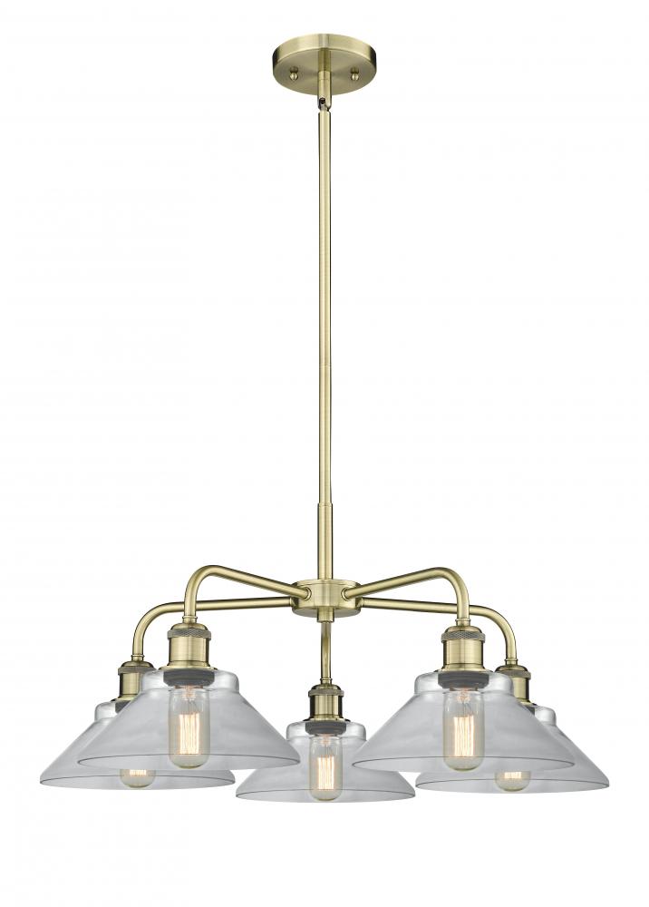 Orwell - 5 Light - 26 inch - Antique Brass - Chandelier