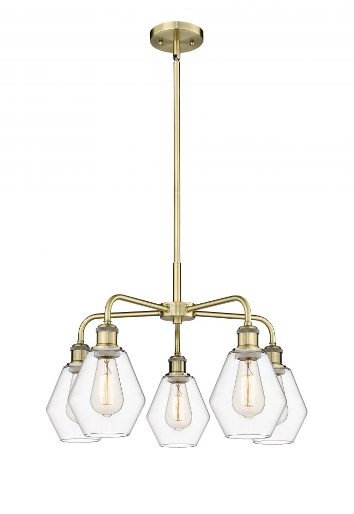 Cindyrella - 5 Light - 24 inch - Antique Brass - Chandelier