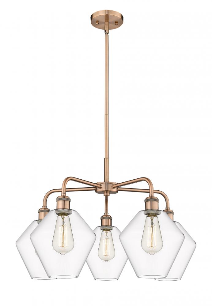 Cindyrella - 5 Light - 26 inch - Antique Copper - Chandelier