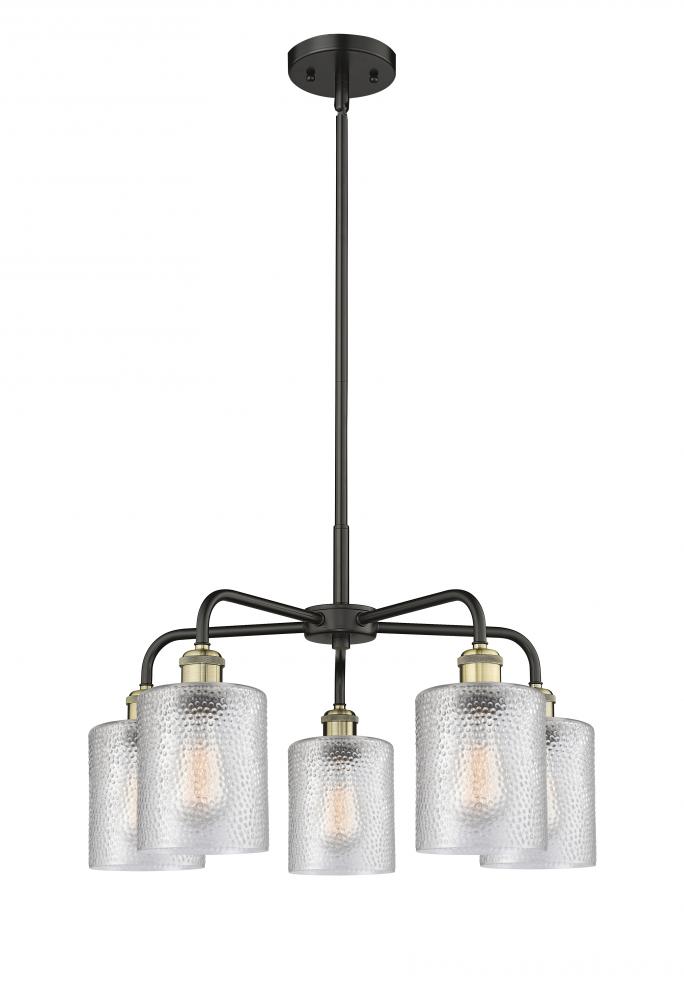 Cobbleskill - 5 Light - 23 inch - Black Antique Brass - Chandelier