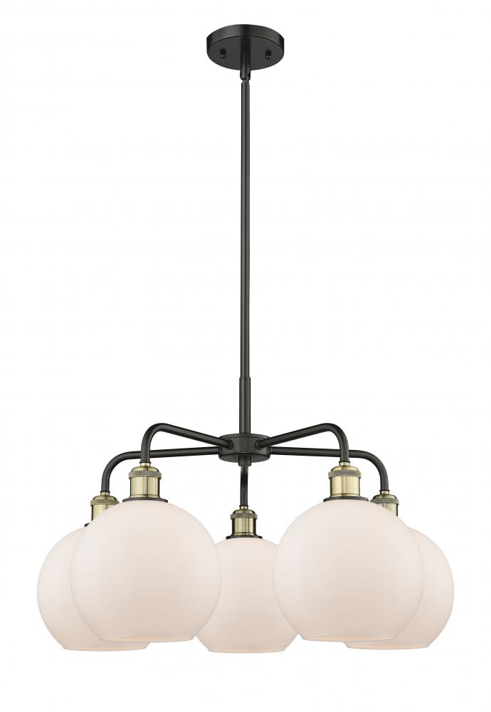 Athens - 5 Light - 26 inch - Black Antique Brass - Chandelier