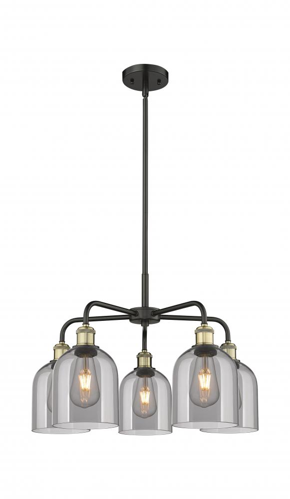 Bella - 5 Light - 24 inch - Black Antique Brass - Chandelier