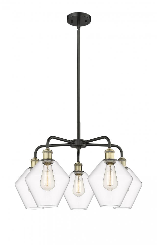 Cindyrella - 5 Light - 26 inch - Black Antique Brass - Chandelier