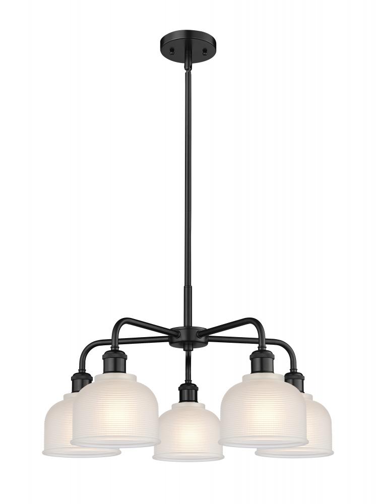 Dayton - 5 Light - 24 inch - Matte Black - Chandelier