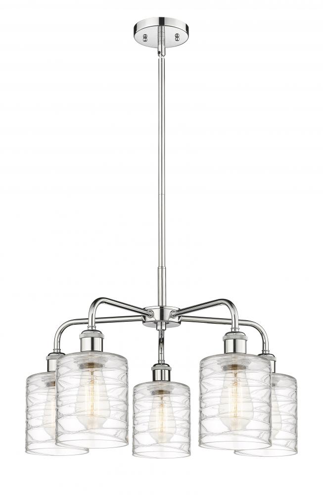 Cobbleskill - 5 Light - 23 inch - Polished Chrome - Chandelier