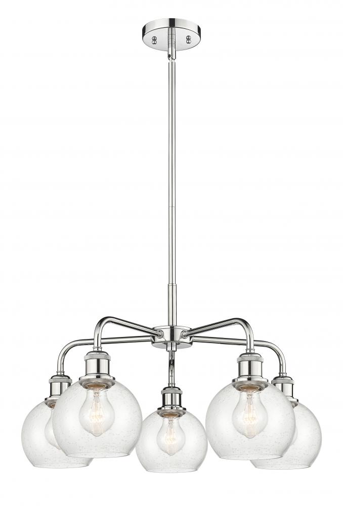 Athens - 5 Light - 24 inch - Polished Chrome - Chandelier