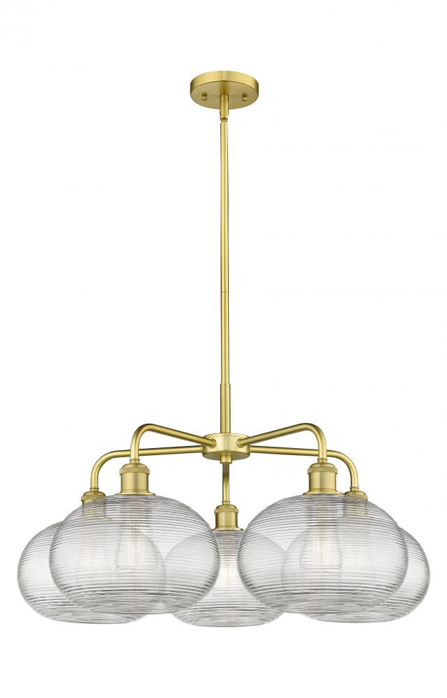 Ithaca - 5 Light - 28 inch - Satin Gold - Chandelier