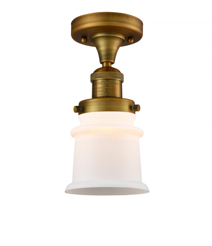 Canton - 1 Light - 6 inch - Brushed Brass - Semi-Flush Mount