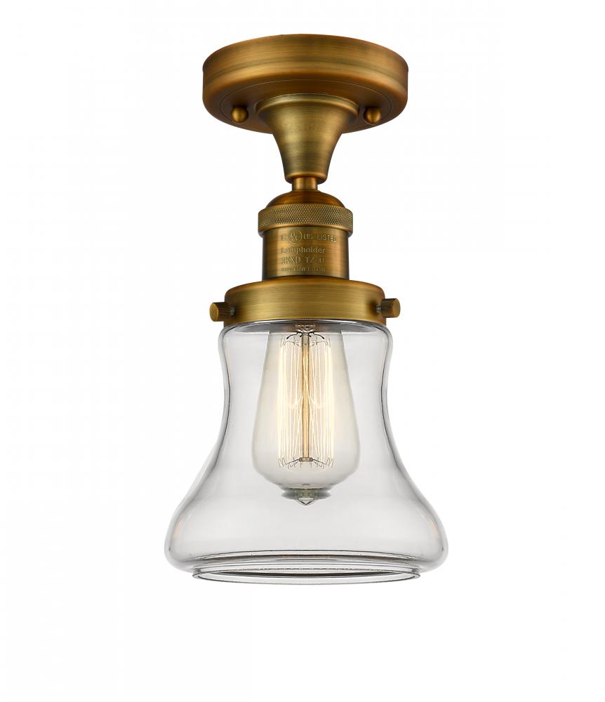 Bellmont - 1 Light - 6 inch - Brushed Brass - Semi-Flush Mount