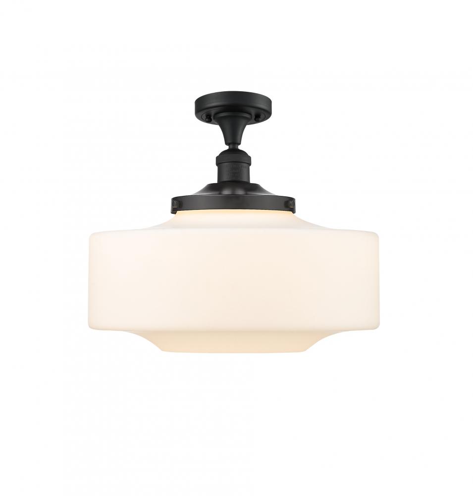 Bridgeton - 1 Light - 12 inch - Matte Black - Semi-Flush Mount