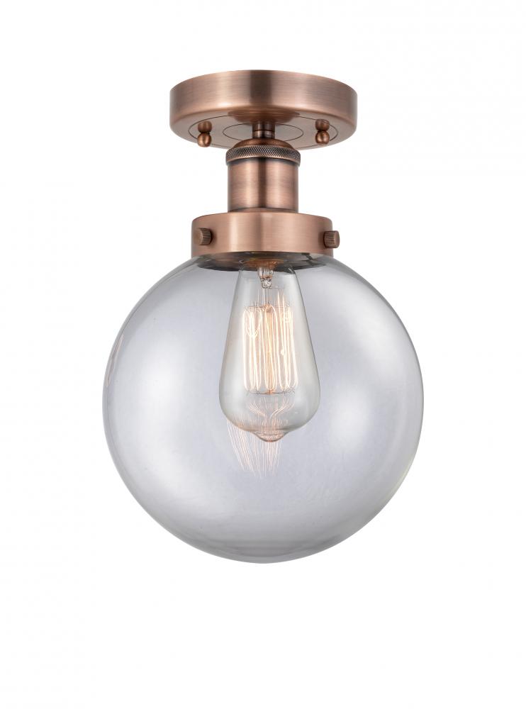 Beacon - 1 Light - 8 inch - Antique Copper - Semi-Flush Mount