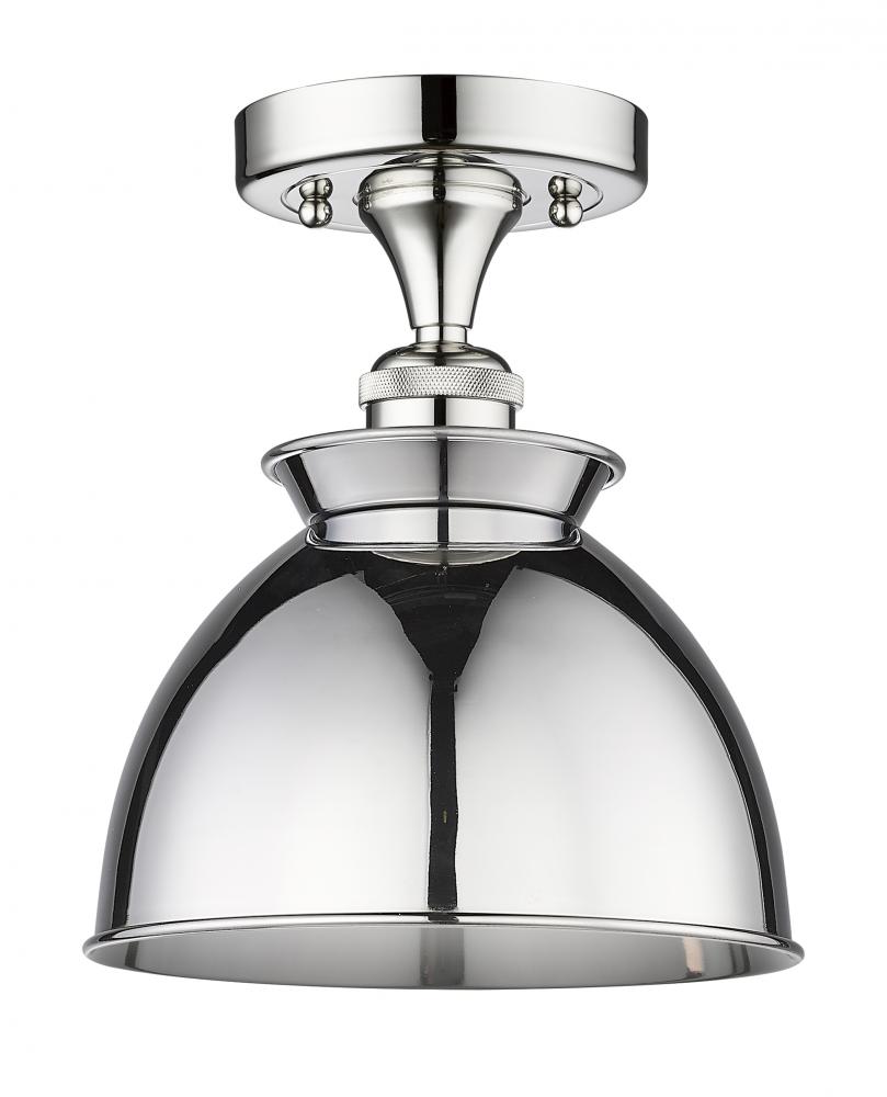 Adirondack - 1 Light - 8 inch - Polished Chrome - Semi-Flush Mount