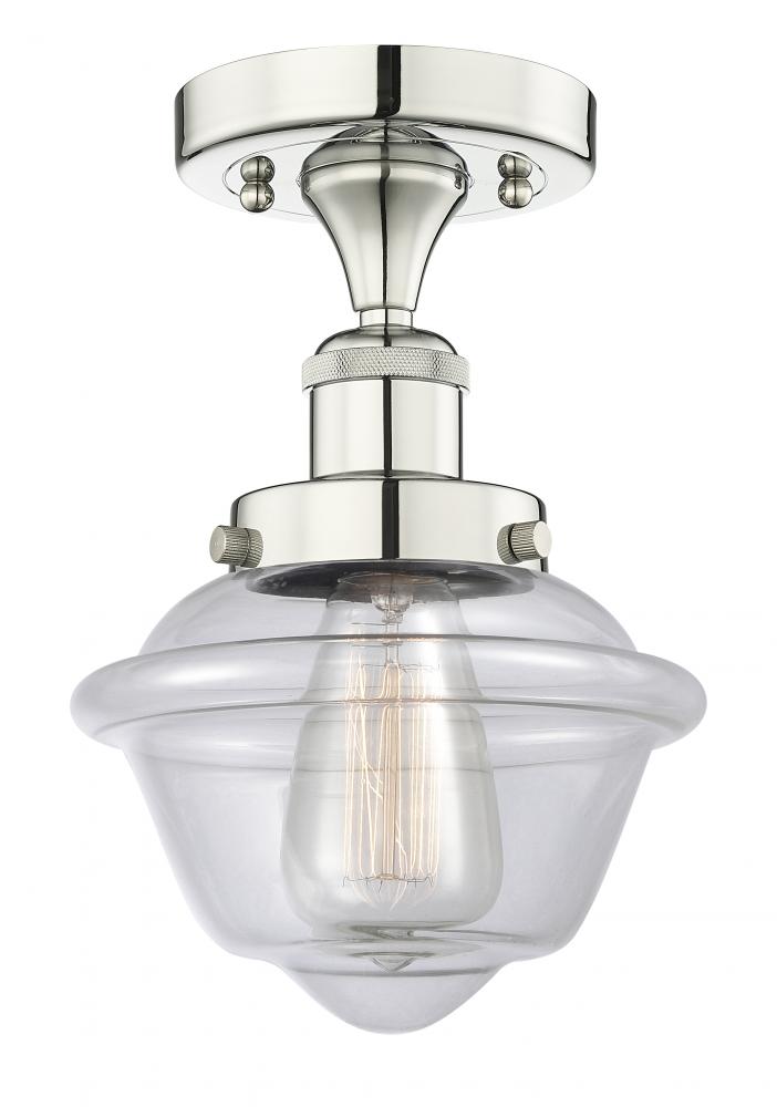 Oxford - 1 Light - 7 inch - Polished Nickel - Semi-Flush Mount