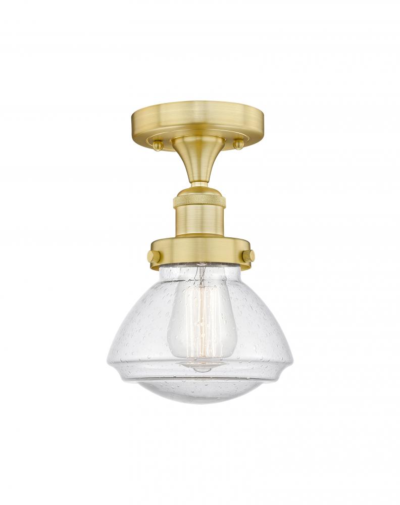 Olean - 1 Light - 7 inch - Satin Gold - Semi-Flush Mount