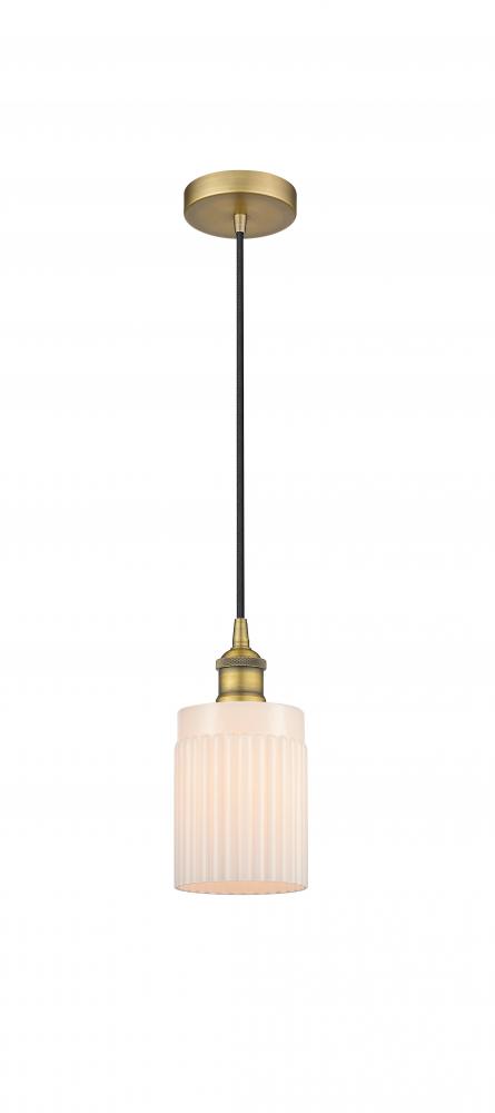 Hadley - 1 Light - 5 inch - Brushed Brass - Cord hung - Mini Pendant