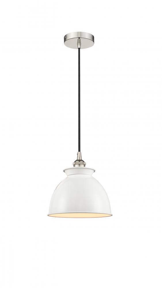 Adirondack - 1 Light - 8 inch - Polished Nickel - Cord hung - Mini Pendant