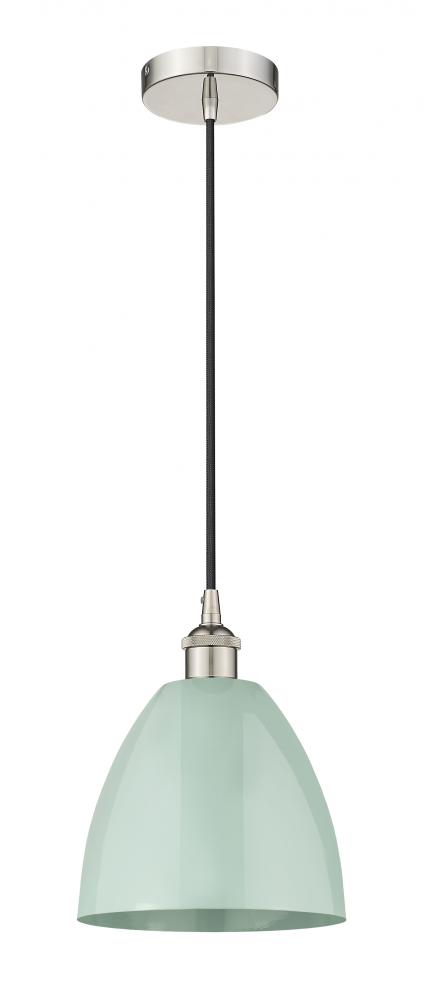 Plymouth - 1 Light - 9 inch - Polished Nickel - Cord hung - Mini Pendant