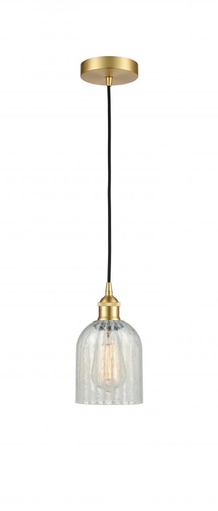 Caledonia - 1 Light - 5 inch - Satin Gold - Cord hung - Mini Pendant