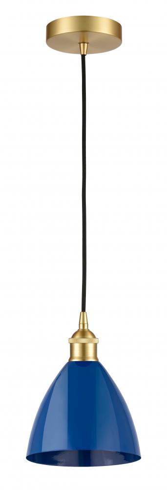 Plymouth - 1 Light - 8 inch - Satin Gold - Cord hung - Mini Pendant