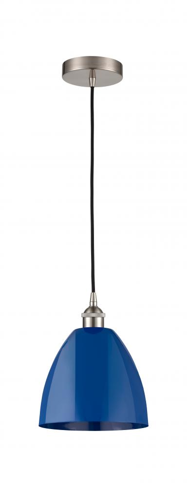 Plymouth - 1 Light - 9 inch - Brushed Satin Nickel - Cord hung - Mini Pendant