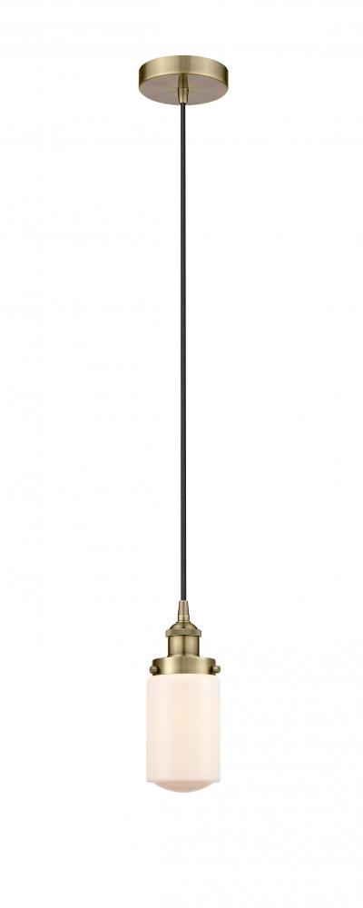 Dover - 1 Light - 5 inch - Antique Brass - Cord hung - Mini Pendant