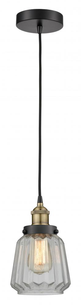 Chatham - 1 Light - 7 inch - Black Antique Brass - Cord hung - Mini Pendant