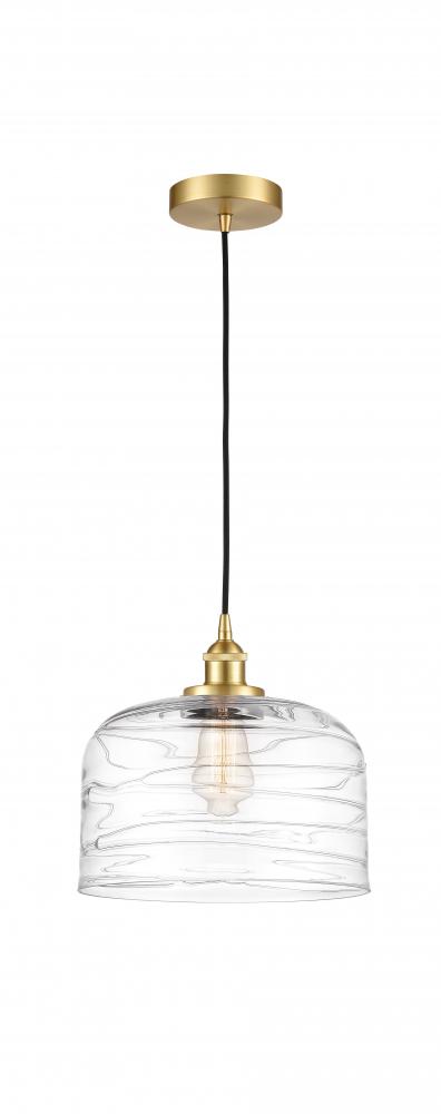 Bell - 1 Light - 12 inch - Satin Gold - Cord hung - Mini Pendant