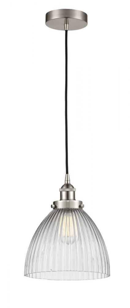 Seneca Falls - 1 Light - 10 inch - Brushed Satin Nickel - Cord hung - Mini Pendant