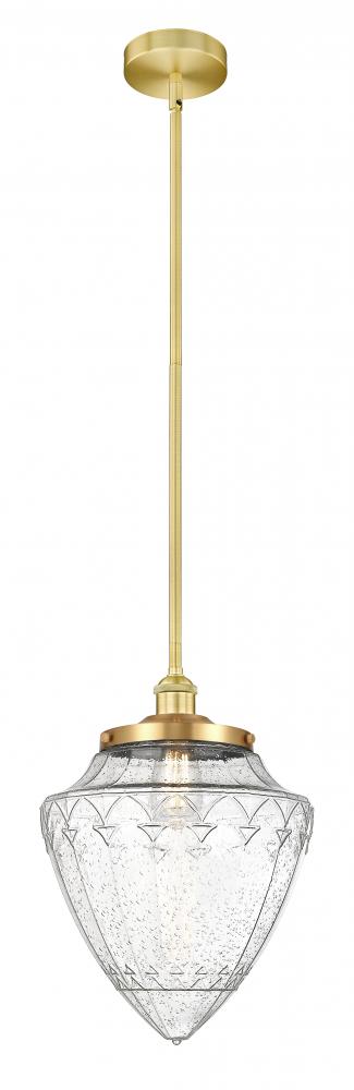 Bridgeton - 1 Light - 12 inch - Satin Gold - Stem Hung - Mini Pendant