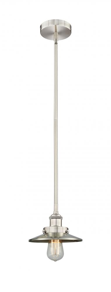 Edison - 1 Light - 8 inch - Brushed Satin Nickel - Cord hung - Mini Pendant