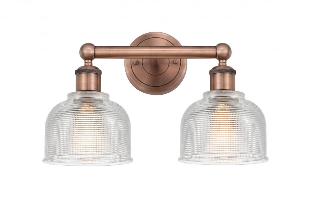 Dayton - 2 Light - 15 inch - Antique Copper - Bath Vanity Light