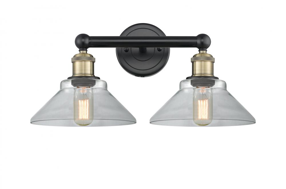 Orwell - 2 Light - 17 inch - Black Antique Brass - Bath Vanity Light