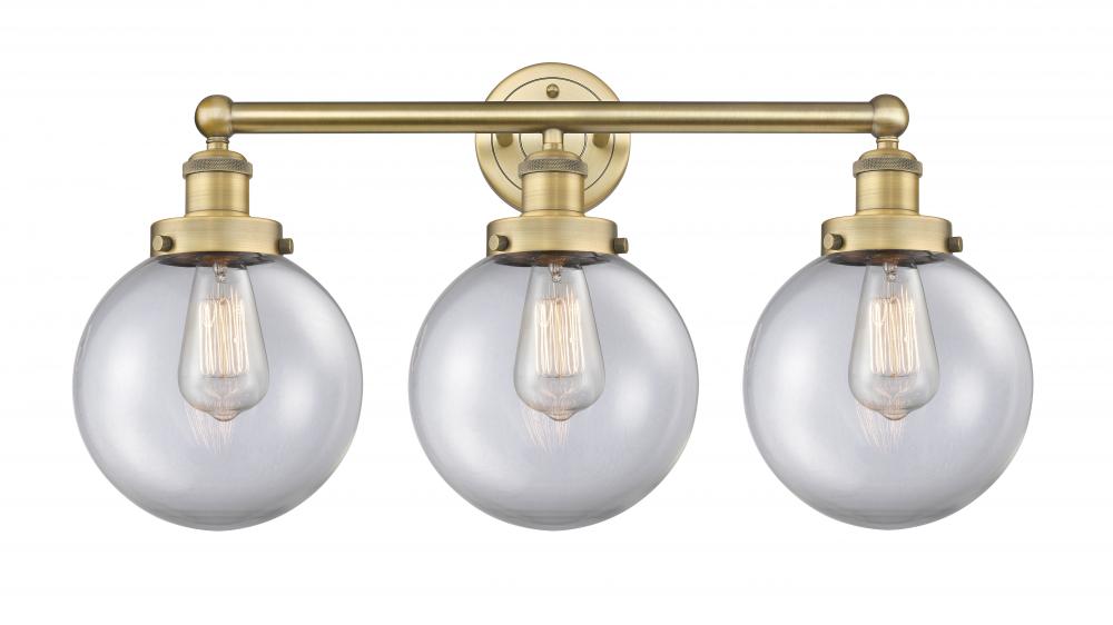 Beacon - 3 Light - 26 inch - Brushed Brass - Bath Vanity Light