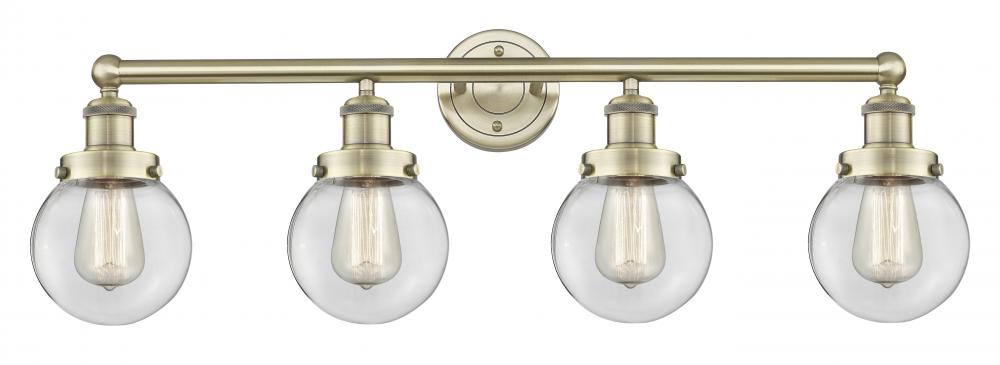 Beacon - 4 Light - 33 inch - Antique Brass - Bath Vanity Light