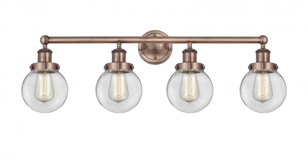 Beacon - 4 Light - 33 inch - Antique Copper - Bath Vanity Light