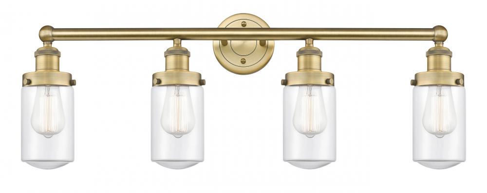 Dover - 4 Light - 32 inch - Brushed Brass - Bath Vanity Light