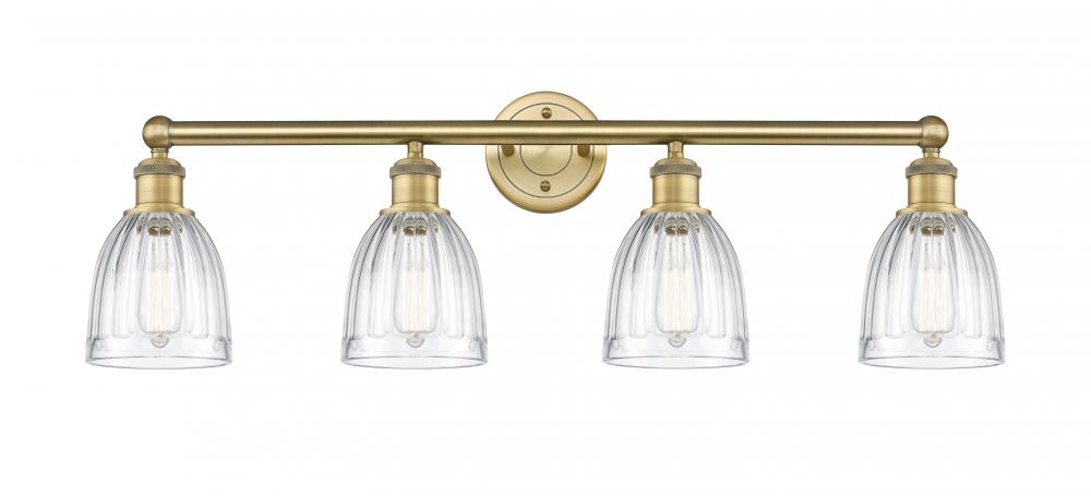 Brookfield - 4 Light - 33 inch - Brushed Brass - Bath Vanity Light