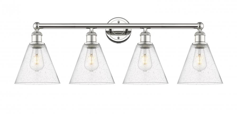 Berkshire - 4 Light - 35 inch - Polished Nickel - Bath Vanity Light