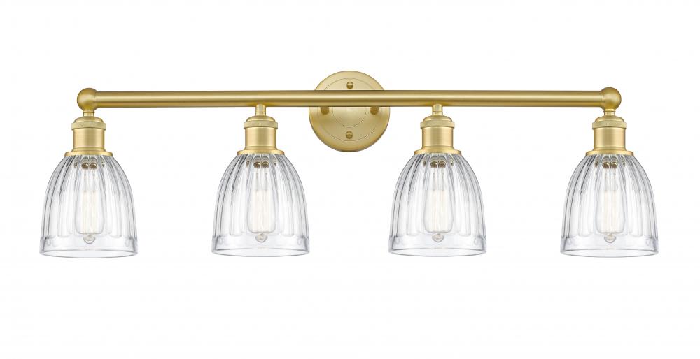 Brookfield - 4 Light - 33 inch - Satin Gold - Bath Vanity Light